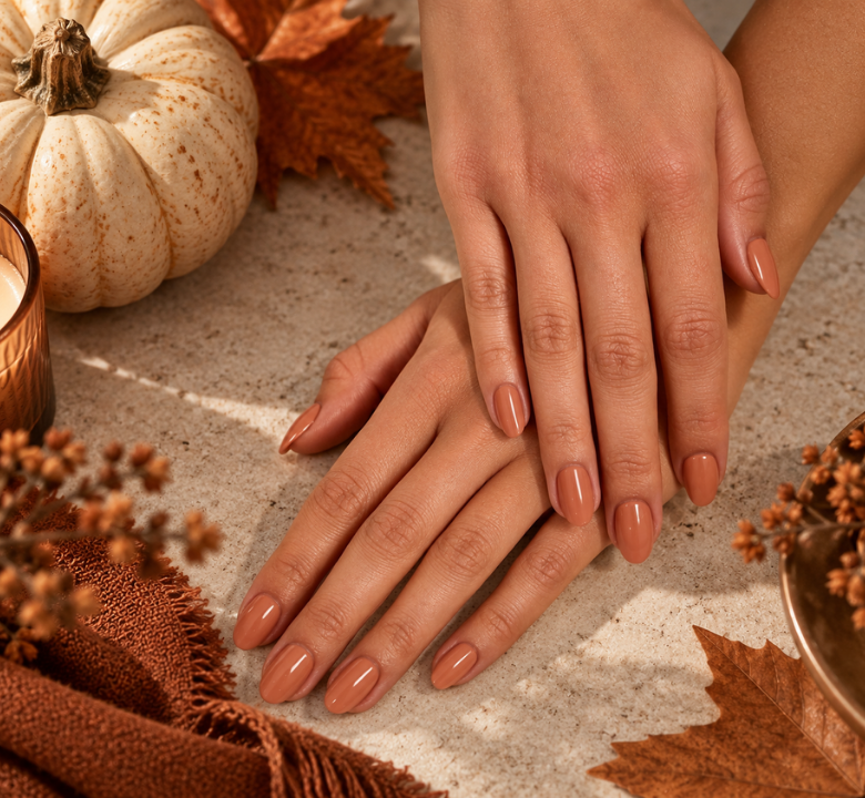 Pumpkin & Orange Spice Seasonal Mani + Pedi 